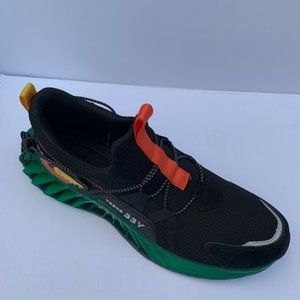 nice pair of green and black sneakers size 12 men